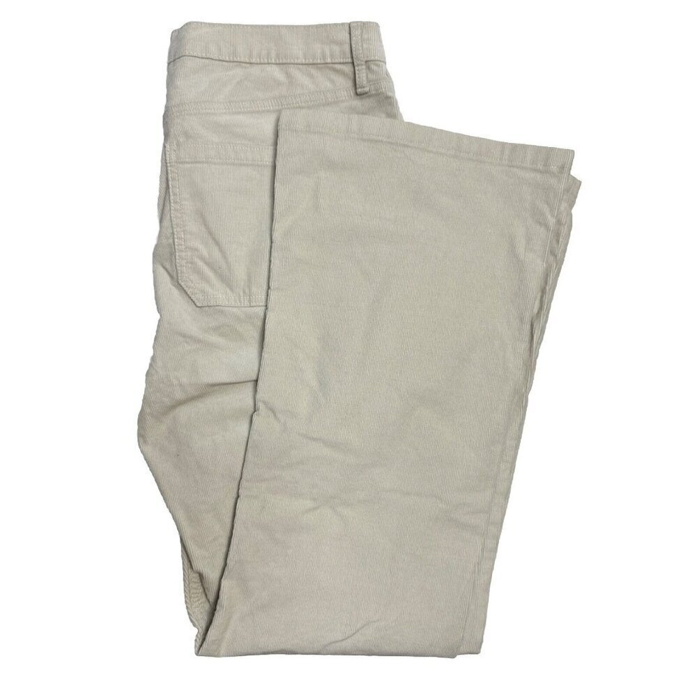 GAP 70s Flare High Rise Corduroy Pants Size 33X32 / 16 RS Off White Creame